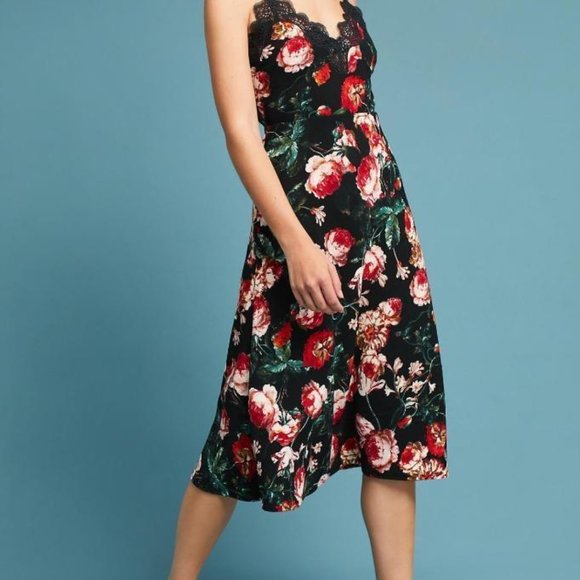 ANTHROPOLOGIE FOXIEDOX AUTUMNAL SLIP DRESS sz S - Picture 4 of 12